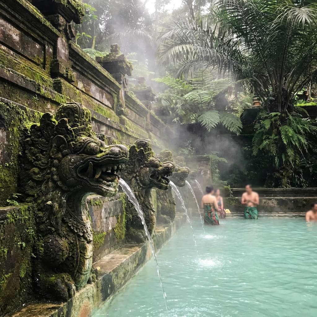 North Bali Waterfall, Brahma Vihara & Hotspring